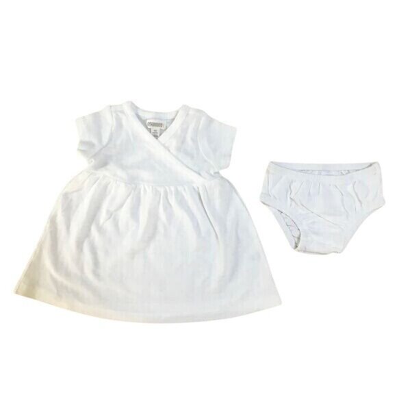 Gymboree Girls White Dress with Bloomers – Size 0-3M - Picture 1 of 1